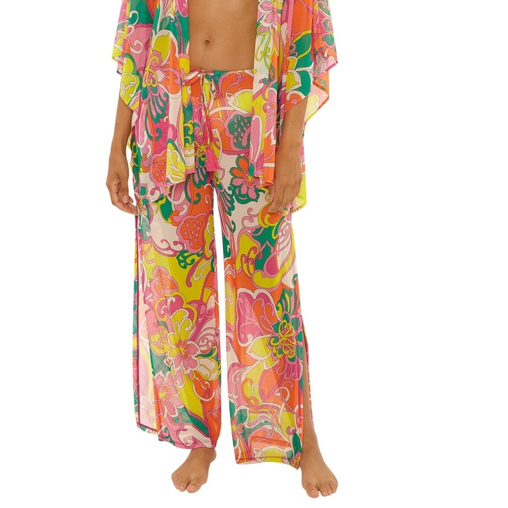 TRINA TURK ELARA MESH PANT NWOT Swim Cover Up Women's Size Medium - Picture 5 of 6